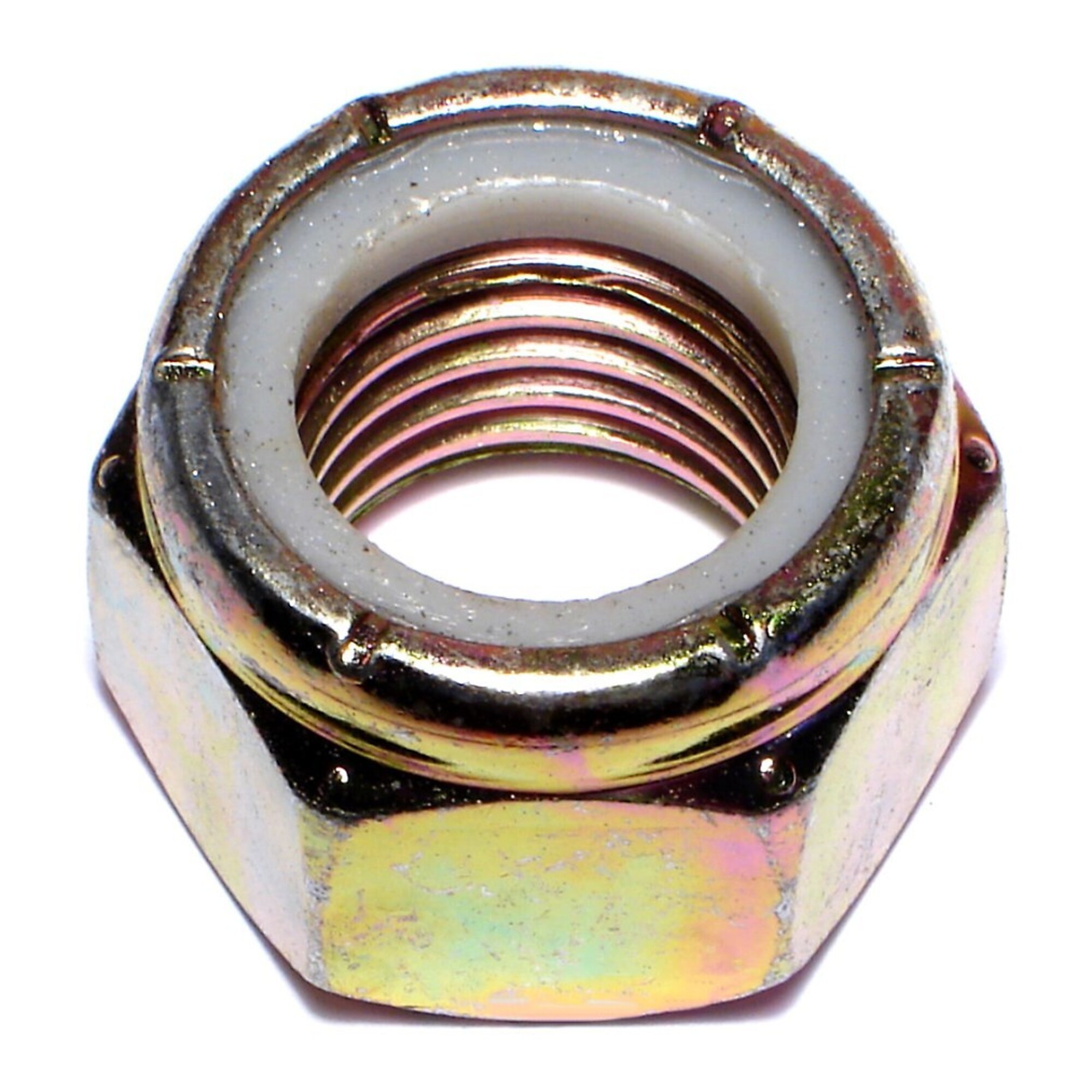 Midwest Fastener Nylon Insert Lock Nut - 1in.-8, Grade 8 Steel, Coarse Thread, Zinc-Plated, 5 Pcs, Model# 08214